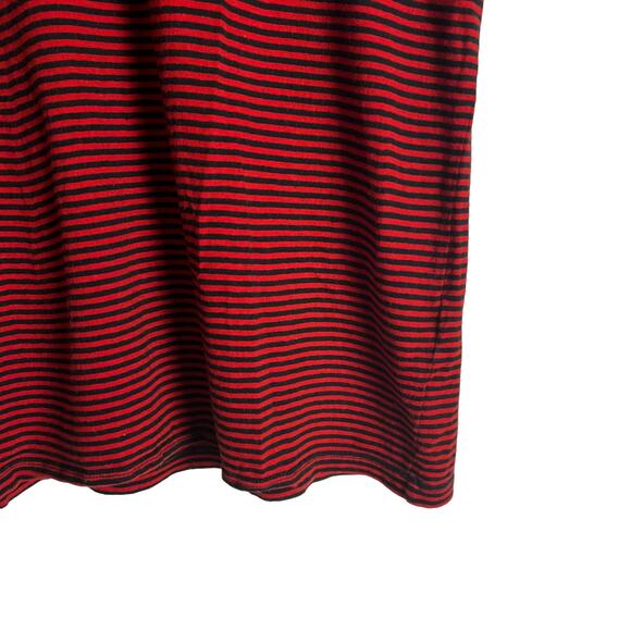 Zadig Voltaire Linen Cotton Red Black Striped Crewneck T-Shirt Size S - Picture 5 of 10